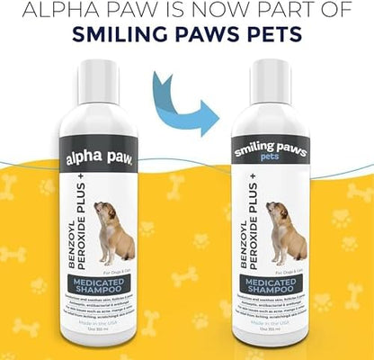 Smiling Paws Benzoyl Peroxide Itch Relief Shampoo for Dogs & Cats, 12oz