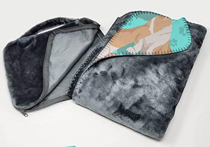 Caroline's Treasures MLM1047TBLT Fawn Cardigan Corgi Soft Travel Blanket with Bag Airplane Blanket, Indoor Outdoor Camping Blanket for Traveling, Picnics, Beach Trips, Concerts