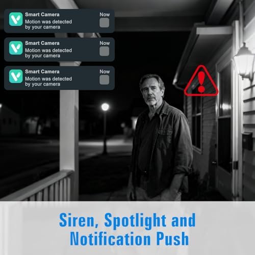 Security Cameras Wireless Outdoor, 2K Cameras for Home Security with Color Night Vision, SD/Cloud Storage,Longer Battery Life, Weatherproof, AI Motion Detection, Spotlight Siren Alarm（2 Pack）