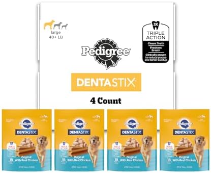 Pedigree Dentastix Large Breed Dental Dog Treats, Original, 72 Count