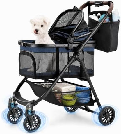 3 in 1 Pet Carrier Stroller for Small/Medium Dogs up to 33 lbs