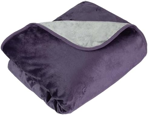 Lavish Home Waterproof Throw Blanket, Purple, 80” x 80”