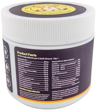 MEADOWS & MUTTS 25-in-1 Multivitamin for Dogs, 100 Soft Chews – Daily Dog Vitamins with Glucosamine, MSM, Omega-3 and Probiotics for Joint, Gut, Skin & Coat and Immune Support