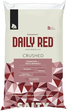 Daily Red Crushed Loose Minerals | Mineral Salt + Electrolyte Supplement for Horses (25LB Refill Bag)