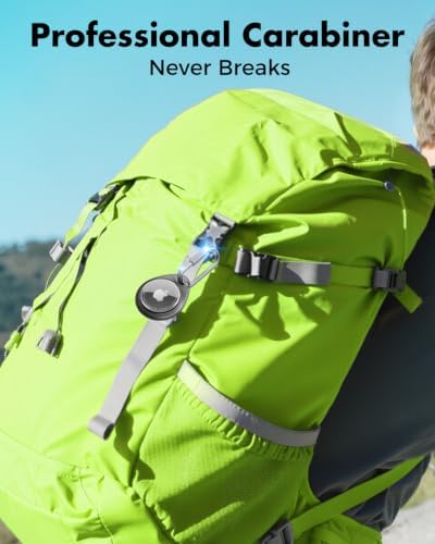 UNBREAKcable for AirTag Holder Case with Professional Carabiner, 4 Pack