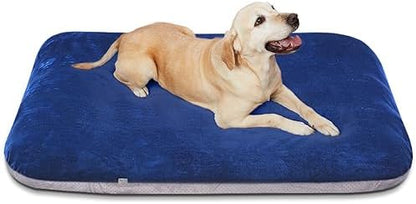 Magic Dog Super Soft Large Dog Bed, 39 Inches Orthopedic Foam Pet Beds with Anti Slip Bottom, Dog Sleeping Mattress with Removable and Washable Cover, Blue L,39'' X 33.5'' X 3.7''