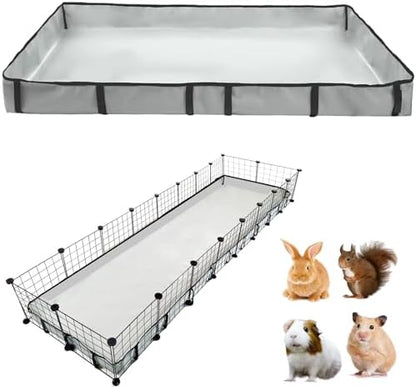 Guinea Pig Cage Liner Tarp Bottom Waterproof and Washable Base Also for Rabbits, Bunny, Chinchesillas, Hedgehog, Ferrets and Other Small Animals(24x96 inches)