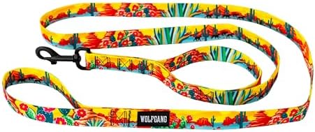 Wolfgang Heavy Duty Dog Leash, Pull-Tested to Over 800 lbs for Walking & Training, PackLeader Print, Dual-Handle Large