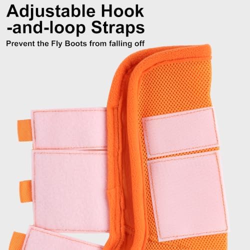 Horse Fly Boots, Mesh Fly Boots for Horse Set of 4, Equine Leg Protection