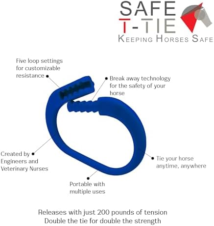 Kensington Protective Products Horse Tie — Revolutionary Safety for You and Your Horse — With a Quick Release Design For Use When Safety is A Concern — Sold 2 Per Pack