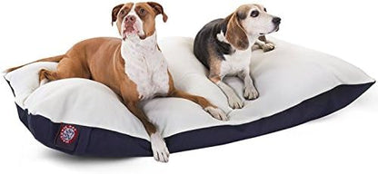 Majestic Pet Rectangle X-Large Dog Bed Washable – Removable Slipcover Pet Bed – Dog Crate Bed Super Value Pillow Dog Bed – Dog Kennel Bed for Sleeping - Dog Bed X-Large Breed 42 x 60 Inch – Blue