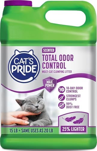 Cat's Pride Total Odor Control, Max Power, Clumping Litter Scented 15lb