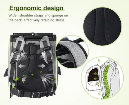 pecute Cat Backpack Carrier Expandable, Cat Backpack with Curtain