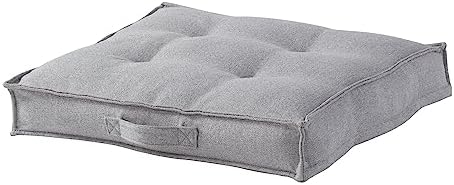 Happy Hounds Milo Square Tufted Pillow Dog Bed, Cement, Large (40" x 40"), 40.0" L x 40.0" W x 6.0" Th