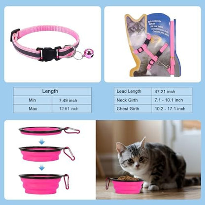 Large Cat Carrier with Litter Box for Traveling & Camping, Soft-Sided Pet Carrier Fit Pets Up to 20lbs,17.7' * 11.8 * 11.8 inches Cat Travel Carrier - Pink