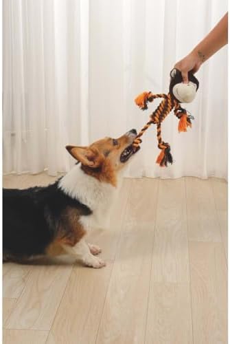 M-PETS Terra ECO Dog Toy – Squeaky Plush Dog Toy Made from Recycled Plastic Bottles, Soft & Durable Eco-Friendly Dog Toy (Shelly, Brown)