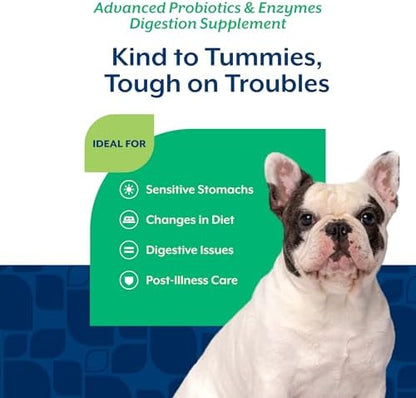 NaturVet Advanced Probiotics & Enzymes Dog Supplement - 120 Soft Chews