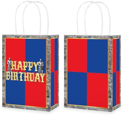 16Pcs Medieval Birthday Party Favor Bags Medieval Knight Goodie Bags