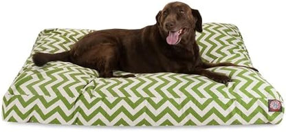 Majestic Pet Rectangular Dog Bed, X-Large, 50x42x5 in, Washable, Sage Green