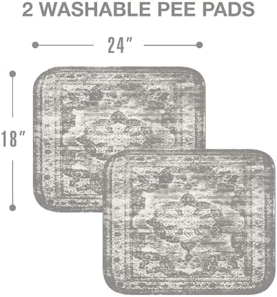 PUPIBOO Washable Pee Pads for Dogs and Cats - Super Absorbent Reusable Puppy Training Pads - 100% Waterproof, Leak-Proof & Non-Slip Whelping Pads for Pet Housebreaking