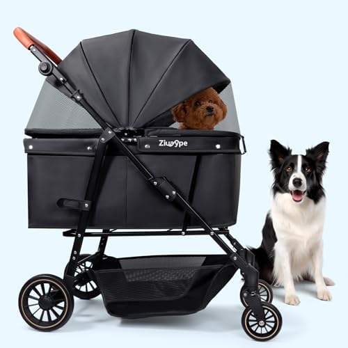 Dog Stroller for Large & Medium Dogs (20–132 lbs), for 2 Small Dogs