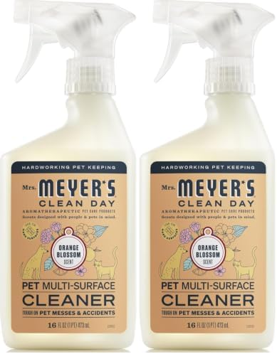 Mrs. MEYER'S CLEAN DAY Pet Multi-Surface Cleaner,Orange Blossom Scent,16oz,(Pack of 2)