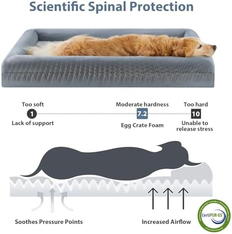 WNPETHOME Giant Dog Bed Orthopedic for Senior Dog Bed Comfy Sleeping