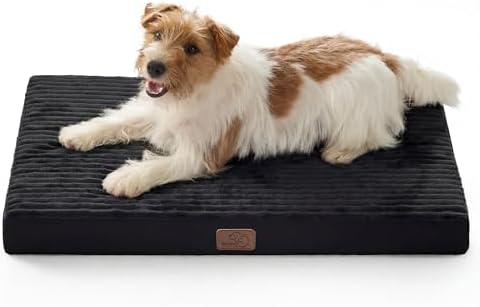 Bedsure ComfyFleece Dog Bed Medium Size Dog with Washable Cover, 29x18