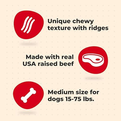 Milk-Bone Comfort Chews, Unique Chewy Texture & Real Beef, 36 Dog Chews