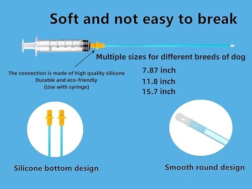 5 Set Dog AI Artificial Insemination Breeding Kit, Dog Breeding Kit, Insemination Breeder kit for Dog, Dog Breeding Supplies for Medium Breeds (11.8 inch)