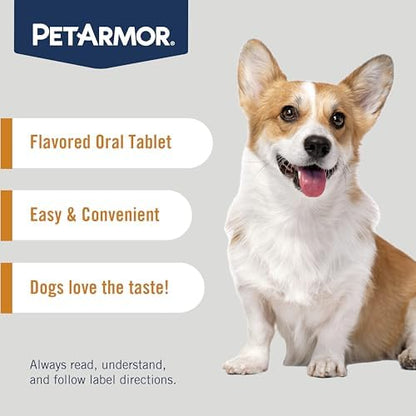PetArmor 7 Way De-Wormer for Dogs, Oral Treatment for Tapeworm, Roundworm & Hookworm, Small Dog Dewormer (6-25 lbs) with Praziquantel & Pyrantel Pamoate, 6 Flavored Chewables