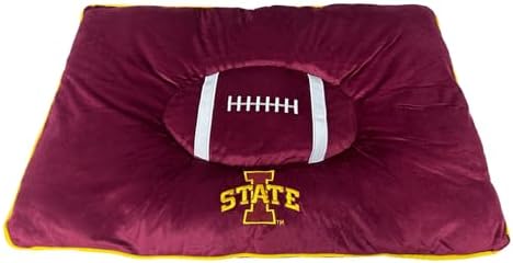 Pets First NCAA PET Bed- Iowa State Cyclones Soft & Cozy Plush Pillow Bed. - Sports Dog Bed. Cuddle, Warm Collegiate Mattress Bed for Cats & Dogs