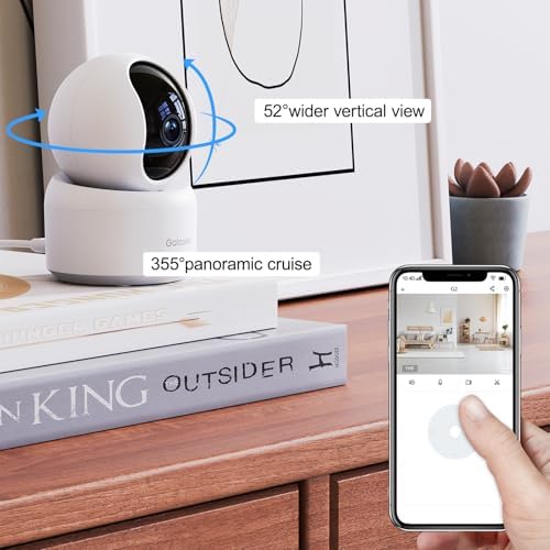 GALAYOU Indoor Camera, Pet Camera for Home Security in 2K, 2.4GHz WiFi, G2
