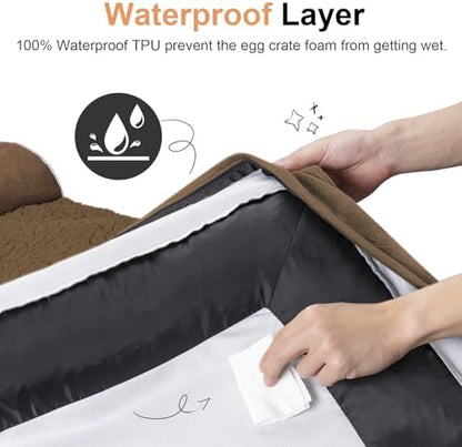 NANUYA Orthopedic Dog Bed for Large Dogs, 36 x 27 Inch, Dark Coffee