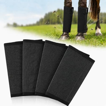 Fly Boots for Horses Set of 4 - Breathable Mesh Equine Leg Protection,Anti-Sag Stay-On Horse Fly Boots,Reduces Stomping & Fatigue,UV-Block, Adjustable Fit for Medium to Large Horses