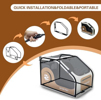 3-1 Dog Stroller for Medium Dogs (Brown)