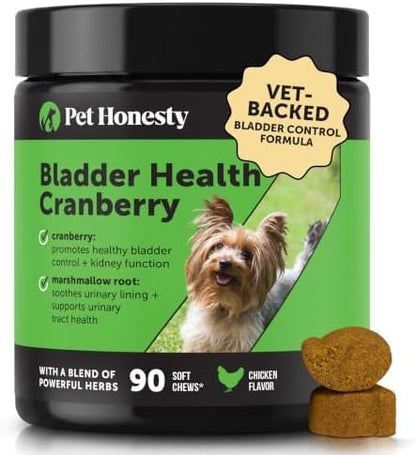 Pet Honesty Vet Recommended Cranberry Supplement for Dogs, 90 Ct, Chicken