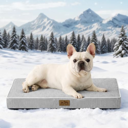 COZY KISS Cooling Orthopedic Dog Bed, Q-Max>0.5, Waterproof Lining, 30x20in