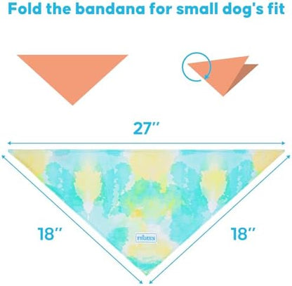 KYEESE 2Pack Dog Cooling Bandana Dog Scarf for Small Medium Large Dogs