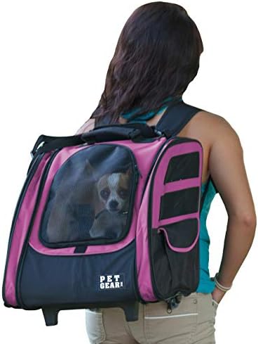 Pet Gear I-GO2 Roller Backpack, Large Traveler, Pink