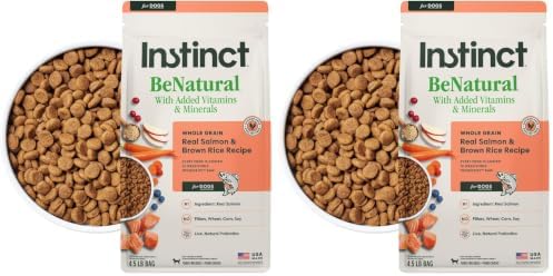 Instinct BeNatural Dry Dog Food, Whole Grain, Salmon & Brown Rice, 4.5 lb. (Pack of 2)