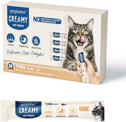 PETPHABET Lickable Cat Treats Squeeze, Chicken Recipe 20 Tubes