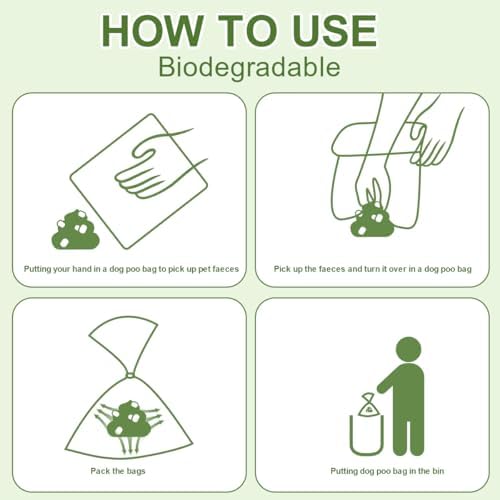 Green Dog Poo Bags Lavender scent - 270 Large Poop Bags, Extra Thicken Strong Corn Starch Blended Leak Proof Poop Waste Bag for Dogs
