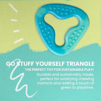 Snugarooz Go Stuff Yourself Triangle Toy - Eco-Conscious , Treat-Dispensing TPR Design - Durable, Interactive Fun for Chewing, Tossing & Problem-Solving