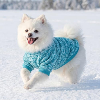 3 Pack Dog Sweaters for Small Dogs Girl Boy Winter Fleece Clothes Warm Soft Dog Sweatshirt Outfit for Dogs Cats Pet Apparel