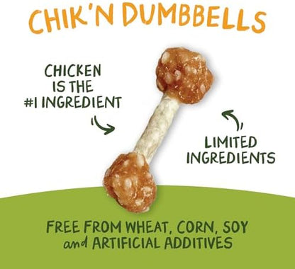 Pet 'n Shape Chik 'n Rice Dumbbells Dog Treats - 8 Ounce