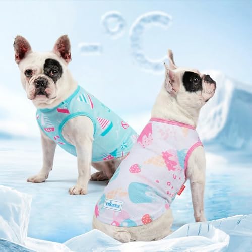 KYEESE 2Pack Dog Shirt for Small Dogs Soft Breathable T-Shirts, Ice Cream