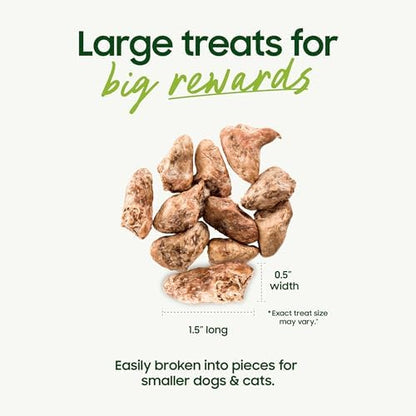 smallbatch Freeze Dried Chicken Heart Treats for Dogs & Cats, 14oz Bulk Bag