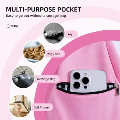 Adjustable Dog Sling Carrier with Pocket, Puppy Carrier for Small Dog & Cat