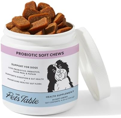 The Pets Table Probiotic Soft Chews Supplements, Duck Flavor, 60 Chews